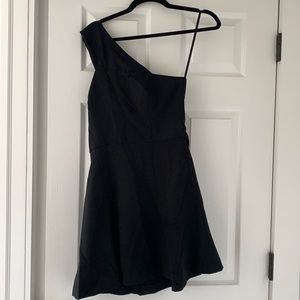 Black French connection one shoulder dress